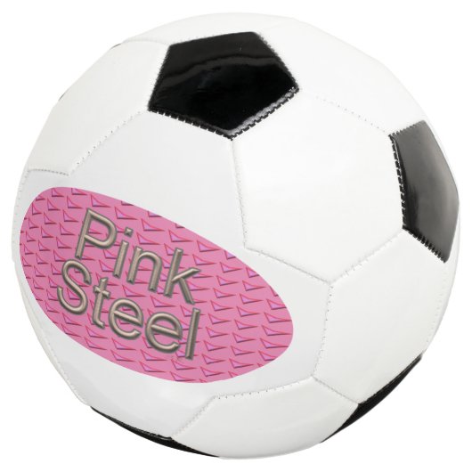 Roze stalen voetbal (Drie kwart)