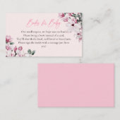 Roze stamboeken voor Baby | BABY SHOWER Informatiekaartje (Voorkant / Achterkant)
