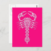 Roze stammenscorpion briefkaart (Voorkant / Achterkant)