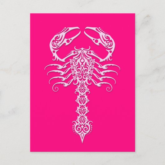 Roze stammenscorpion briefkaart (Voorkant)