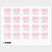 Roze stampijlen Dank u Stickers (Vel)