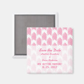 Roze stampijlen sparen de Magnet van de Datum (Voorkant / Achterkant)