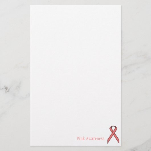 Roze standaard lintje door Kenneth Yoncich Briefpapier (Voorkant)