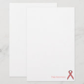 Roze standaard lintje door Kenneth Yoncich Briefpapier (Voorkant / Achterkant)