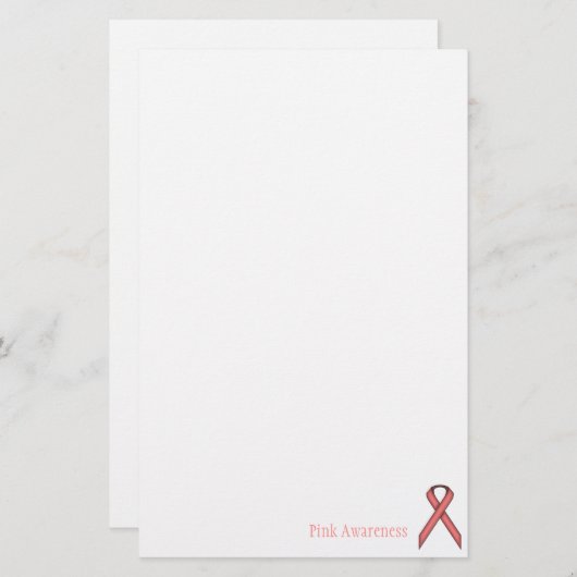 Roze standaard lintje door Kenneth Yoncich Briefpapier (Voorkant / Achterkant)