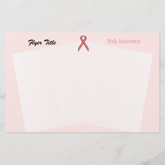 Roze standaard lintje door Kenneth Yoncich Flyer (Achterkant)