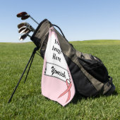 Roze standaard lintje door Kenneth Yoncich Golfhanddoek (Groen)