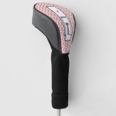 Roze standaard lintje door Kenneth Yoncich Golfheadcover (Schuin)
