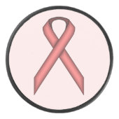 Roze standaard lintje door Kenneth Yoncich Hockey Puck (Voorkant)