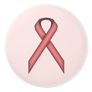 Roze standaard lintje door Kenneth Yoncich Keramische Knop
