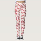 Roze standaard lintje door Kenneth Yoncich Leggings (Voorkant)