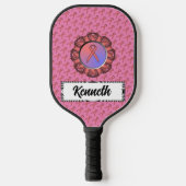 Roze standaard lintje door Kenneth Yoncich Pickleball Paddle (Voorkant)