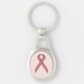 Roze standaard lintje door Kenneth Yoncich Sleutelhanger (Voorkant)