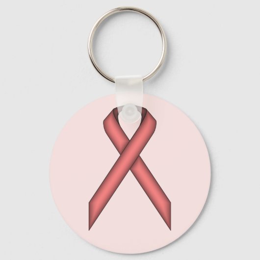 Roze standaard lintje door Kenneth Yoncich Sleutelhanger (Voorkant)