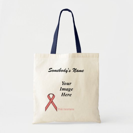 Roze standaard lintSjabloon door Kenneth Yoncich Tote Bag (Voorkant)