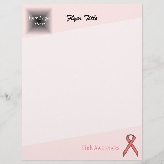 Roze Standaardlint door Kenneth Yoncich Flyer (Voorkant)