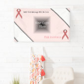 Roze standaardlint spandoek (Insitu)