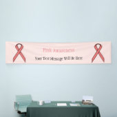 Roze standaardlint spandoek (Beurs)