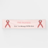 Roze standaardlint spandoek (Horizontaal)