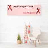 Roze standaardlint spandoek (Insitu)
