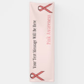 Roze standaardlint spandoek (Verticaal)