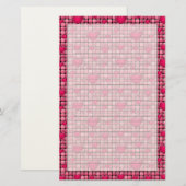 Roze stapel met hart briefpapier (Voorkant / Achterkant)