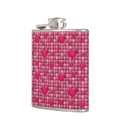 Roze stapel met hart heupfles (Links)