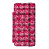 Roze stapel met hart incipio iPhone portemonnee hoesje (Voorkant Agenda)