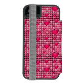 Roze stapel met hart incipio iPhone portemonnee hoesje (Agenda Achterkant)