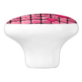 Roze stapel met hart keramische knop (Zijkant)