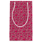 Roze stapel met hart klein cadeauzakje (Voorkant)