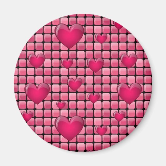 Roze stapel met hart magneet (Voorkant)