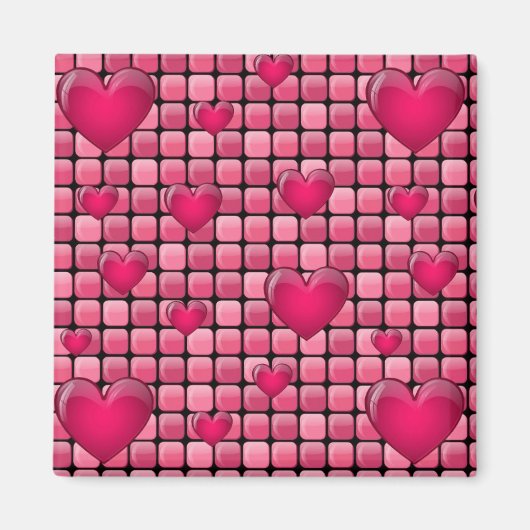 Roze stapel met hart magneet (Voorkant)
