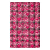 Roze stapel met hart mini klembord (Achterkant)