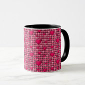 Roze stapel met hart mok (Voorkant rechts)