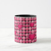 Roze stapel met hart mok (Midden)