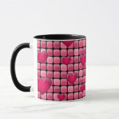 Roze stapel met hart mok (Links)