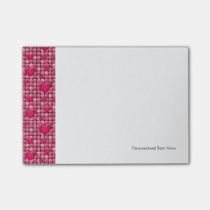 Roze stapel met hart post-it® notes