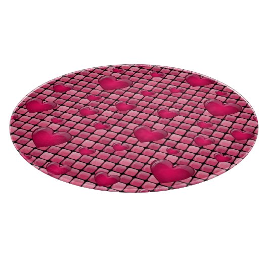 Roze stapel met hart snijplank (Hoek)