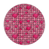 Roze stapel met hart snijplank (Voorkant)