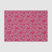 Roze stapel met hart tissuepapier (Voorkant)