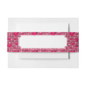 Roze stapel met hart uitnodigingen wikkel (Voorkant Voorbeeld)