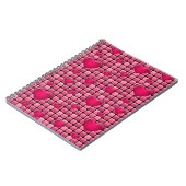 Roze stapel met harten notitieboek (Linkerzijde)