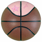  roze Star Aangepaste Basketballen (Rechts)