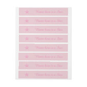 roze Star-aangepaste labels Omwikkelbaar Adreslabel (Vel)