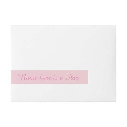 roze Star-aangepaste labels Omwikkelbaar Adreslabel (Voorkant)