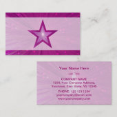 Roze Star bleek-template voor visitekaartjes (Voorkant / Achterkant)