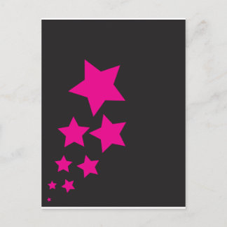 Roze Star-Briefkaart Briefkaart