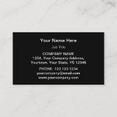 Roze Star-creditcardtemplate zwart terug Visitekaartje (Achterkant)