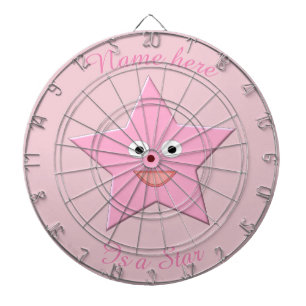 roze Star Custom Dart Board Dartbord